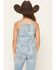 Image #4 - Wrangler Girls' Bandana Print Denim Tank, Blue, hi-res