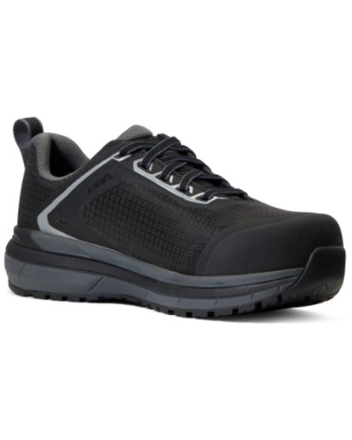 Ariat Women's Outpace Lace-Up Safety Work Sneaker - Composite Toe, Black, hi-res