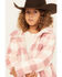 Image #2 - Urban Republic Little Girls' Plaid Print Snap Shacket , Pink, hi-res