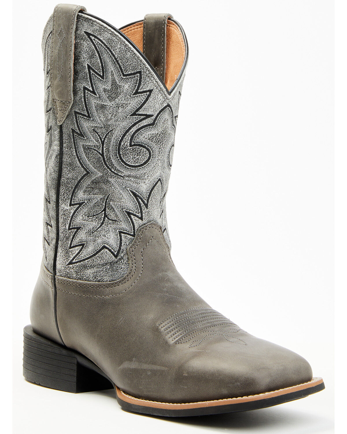 Image #1 - Cody James Men's Badge Xero Gravity&trade; Western Boots - Broad Square Toe, Grey, hi-res