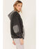 Image #2 - Cleo + Wolf Women's Seamed Zip Hoodie, Black, hi-res