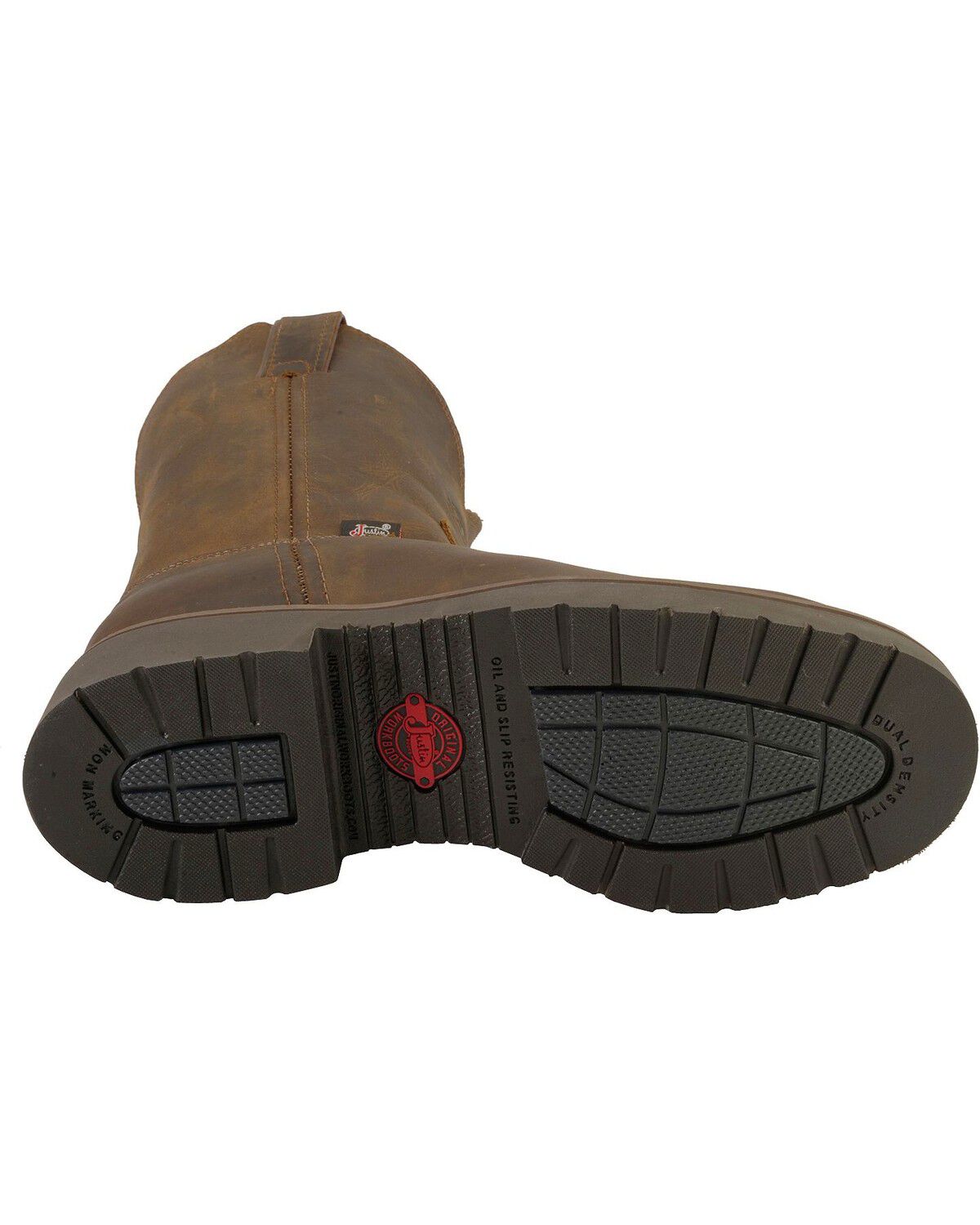 Image #5 - Justin Men's J-Max Balusters Electrical Hazard Pull-On Work Boots - Soft Toe, Chocolate, hi-res