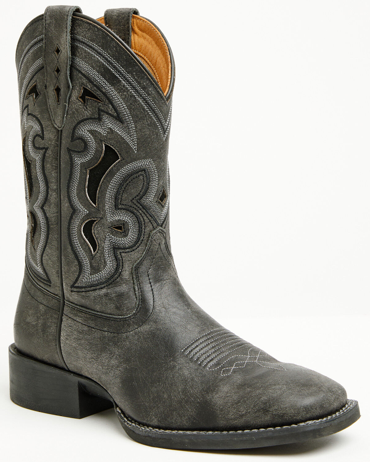 Cody James Ace&trade; Nixon Performance Western Boots - Broad Square Toe, Black, hi-res