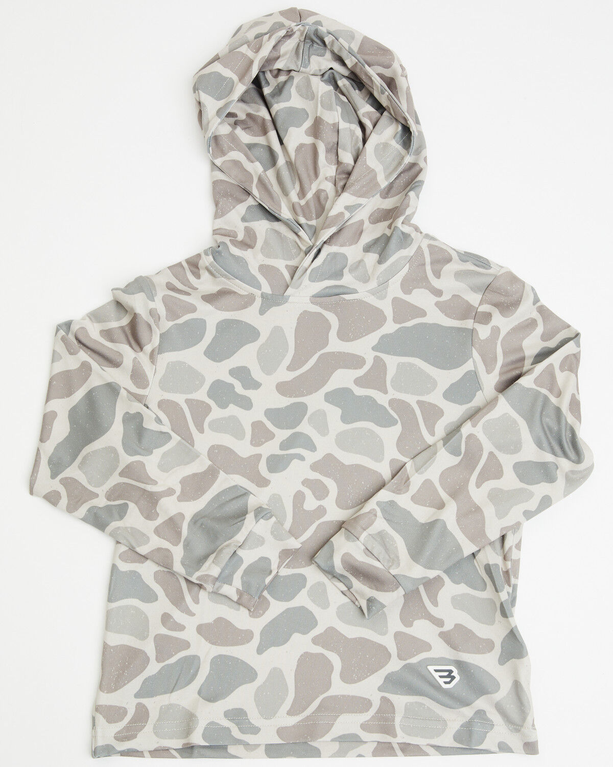 Image #1 - Burlebo Boys' Toddler Camo Print Hooded Stretch Performance Shirt, Camouflage, hi-res
