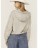 Image #4 - Cleo + Wolf Women's Whiskey O' Clock Graphic Cropped Hoodie , Light Grey, hi-res