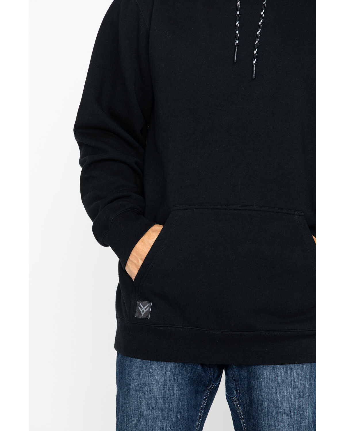 Image #3 - Hawx Men's Logo Sleeve Hooded Work Sweatshirt - Tall, Black, hi-res