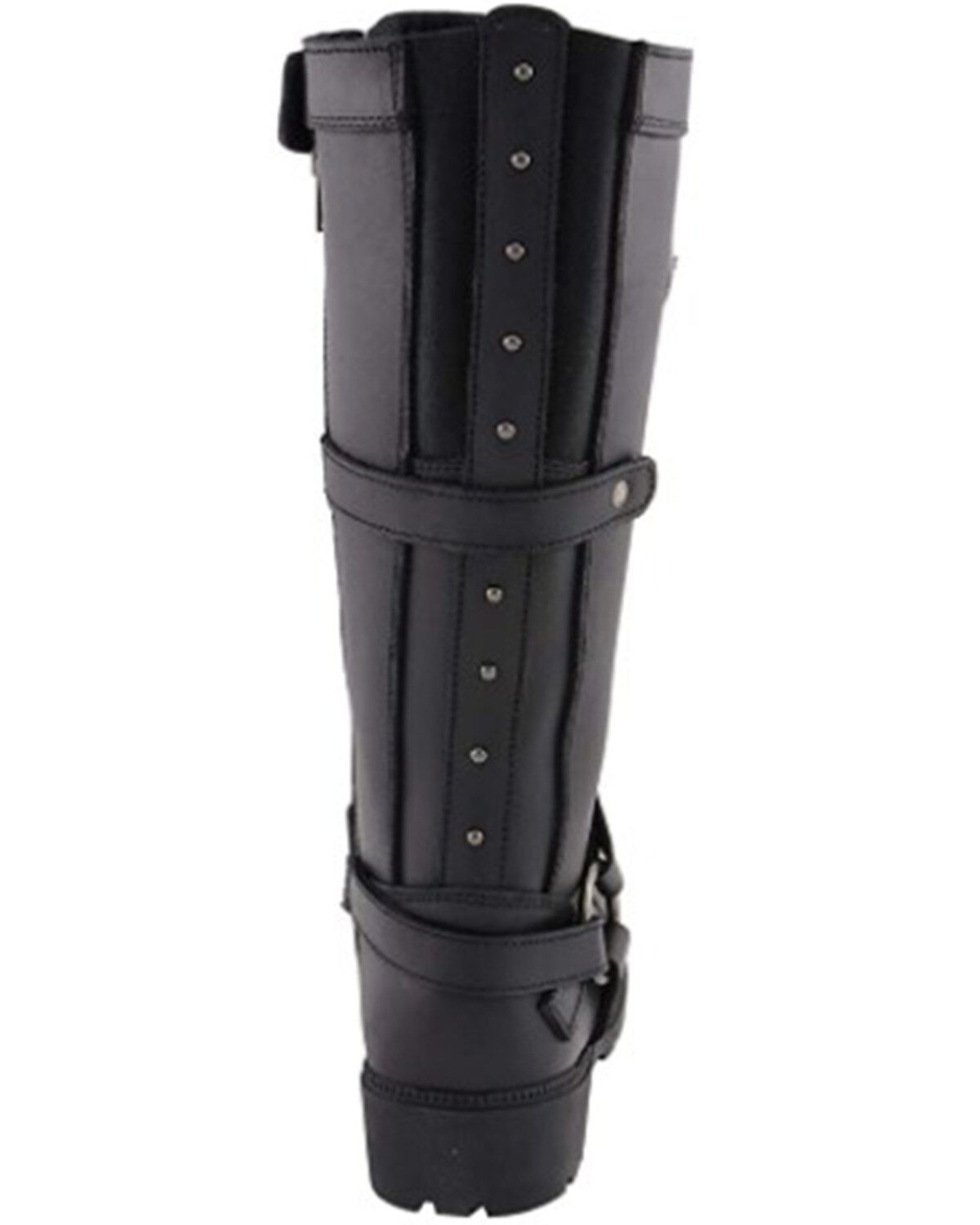Image #4 - Milwaukee Leather Women&rsquo;s Jane Combat Style Harness Motorcycle Boots - Round Toe, Black, hi-res