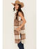 Image #2 - 26 International Women's Plaid Print Long Vest , Brown, hi-res