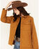 Image #2 - Ariat Women's Grizzly Quilted Barn Jacket, Brown, hi-res