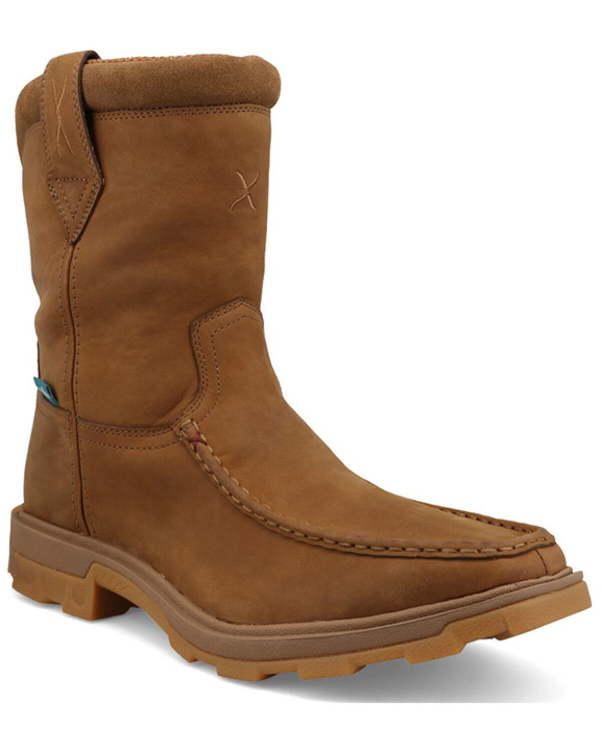 Twisted X Men's 9" UltraLite X&trade; Waterproof Work Boots - Moc Toe, Brown, hi-res