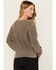 Image #4 - Cleo + Wolf Women's Clark Acid Wash Cable Knit Sweater, Charcoal, hi-res