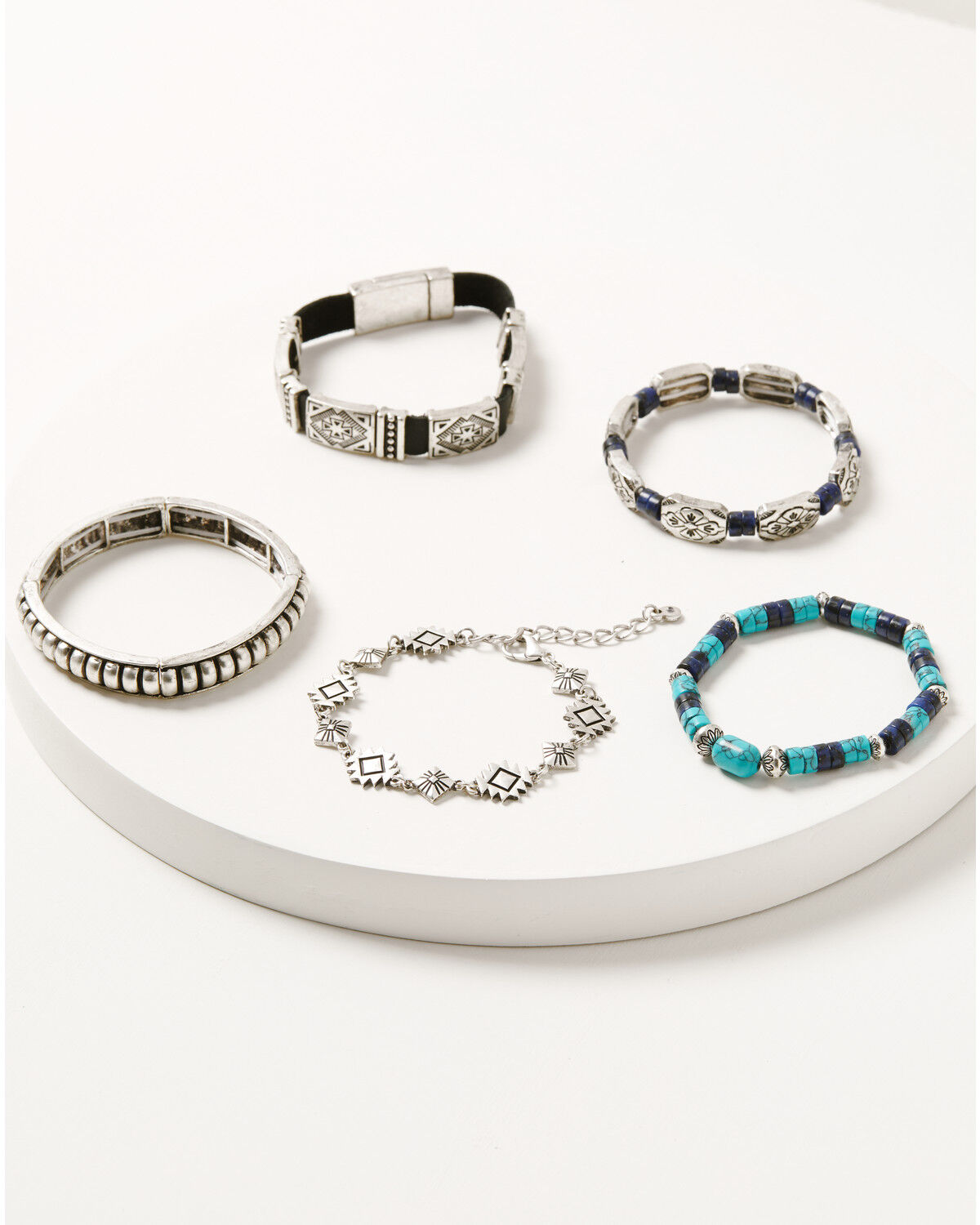Image #1 - Idyllwind Women's Delta Stretch Bracelet Set - 5 Piece, Silver, hi-res