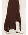 Image #2 - Wild Moss Women's Solid High-Low Skirt, Brown, hi-res