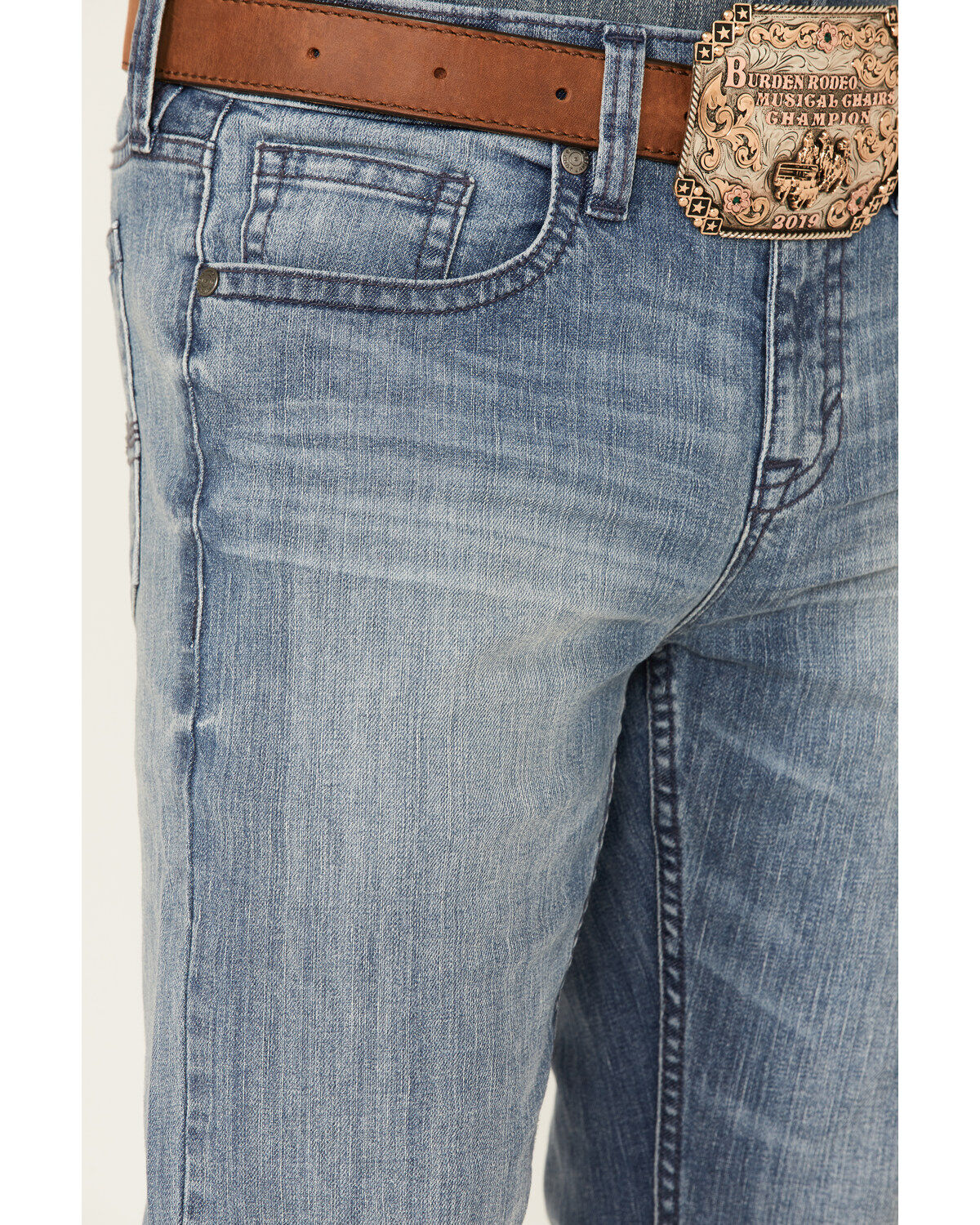 Image #2 - Cody James Men's Buckskin Wash Jackson Slim Straight Stretch Denim Jeans, Blue, hi-res