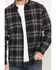 Image #3 - Brothers and Sons Men's Blue Light Plaid Print Long Sleeve Button-Down Flannel Shirt, Navy, hi-res