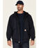 Image #1 - Carhartt Men's Rain Defender Thermal Lined Zip Hooded Work Sweatshirt, Navy, hi-res