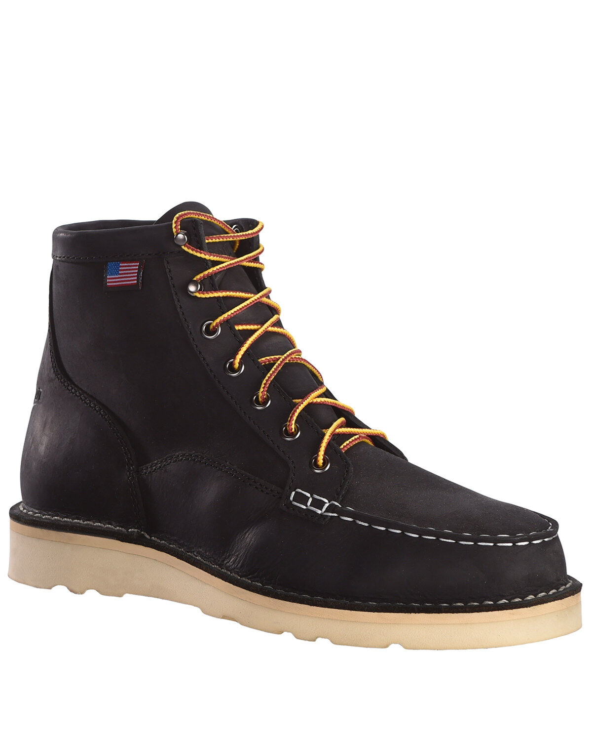 Danner Men's Bull Run Moc Toe Boots - Steel Toe, Black, hi-res