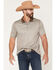 Image #1 - RANK 45&reg; Men's Urban Rancher Geo Print Short Sleeve Button-Down Polo Shirt, Brown, hi-res