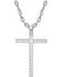 Image #2 - Montana Silversmiths Women's Dazzling In Faith Cross Necklace, Silver, hi-res