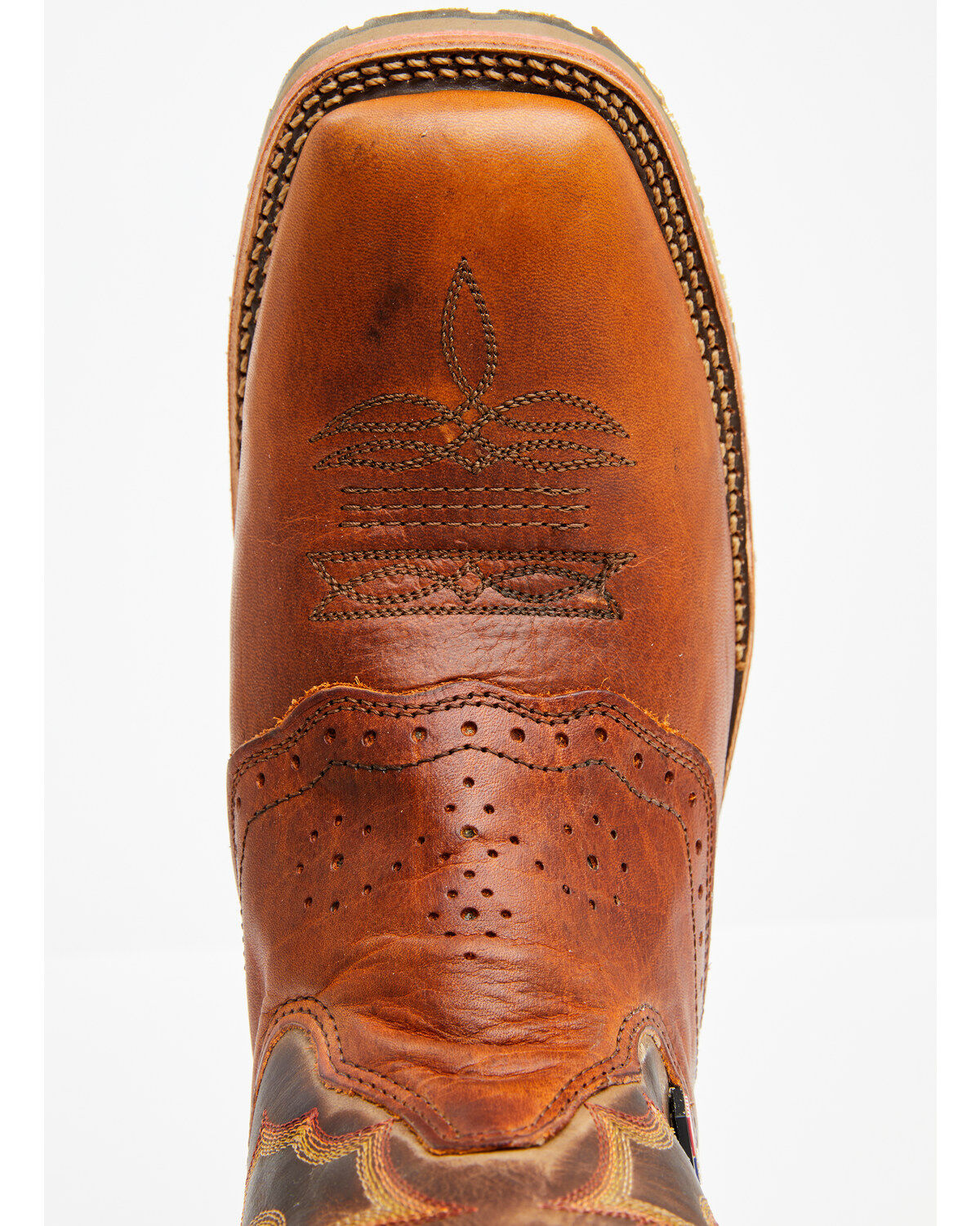 Image #6 - Double H Men's Boot Barn Exclusive 11" Domestic I.C.E&trade; Saddle Vamp Performance Western Boots - Broad Square Toe, Brown, hi-res