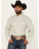 Image #1 - George Strait by Wrangler Men's Medallion Print Long Sleeve Button-Down Western Shirt - Big, White, hi-res