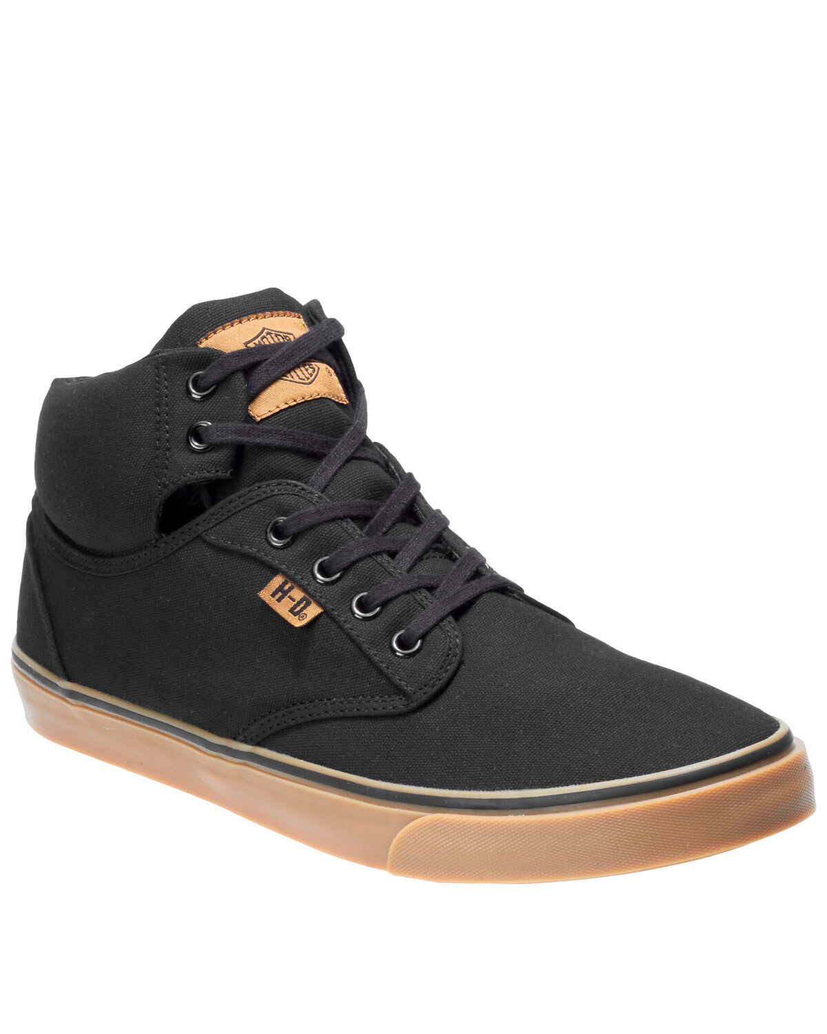 Image #1 - Harley Davidson Men's Wrenford Moto Shoes, Black, hi-res