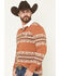 Image #3 - RANK 45&reg; Men's Southwestern Striped Rugby Polo Shirt, Cognac, hi-res