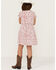 Image #4 - Shyanne Girls' Ditsy Printed Dress, Ivory, hi-res