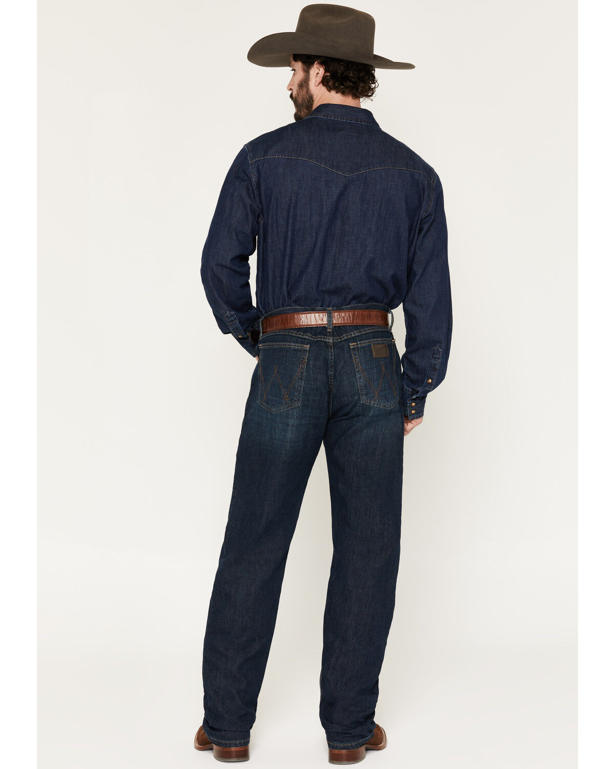 Image #3 - Wrangler 20X Men's Competition Low Rise Relaxed Fit Bootcut Jeans, Dark Blue, hi-res