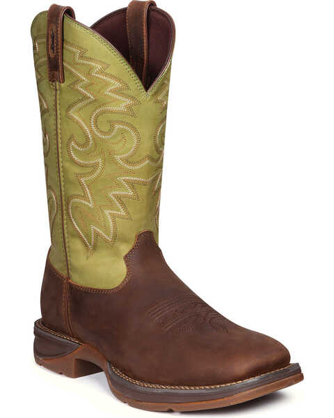 Image #1 - Durango Men's Rebel Western Performance Boots - Broad Square Toe, Coffee, hi-res