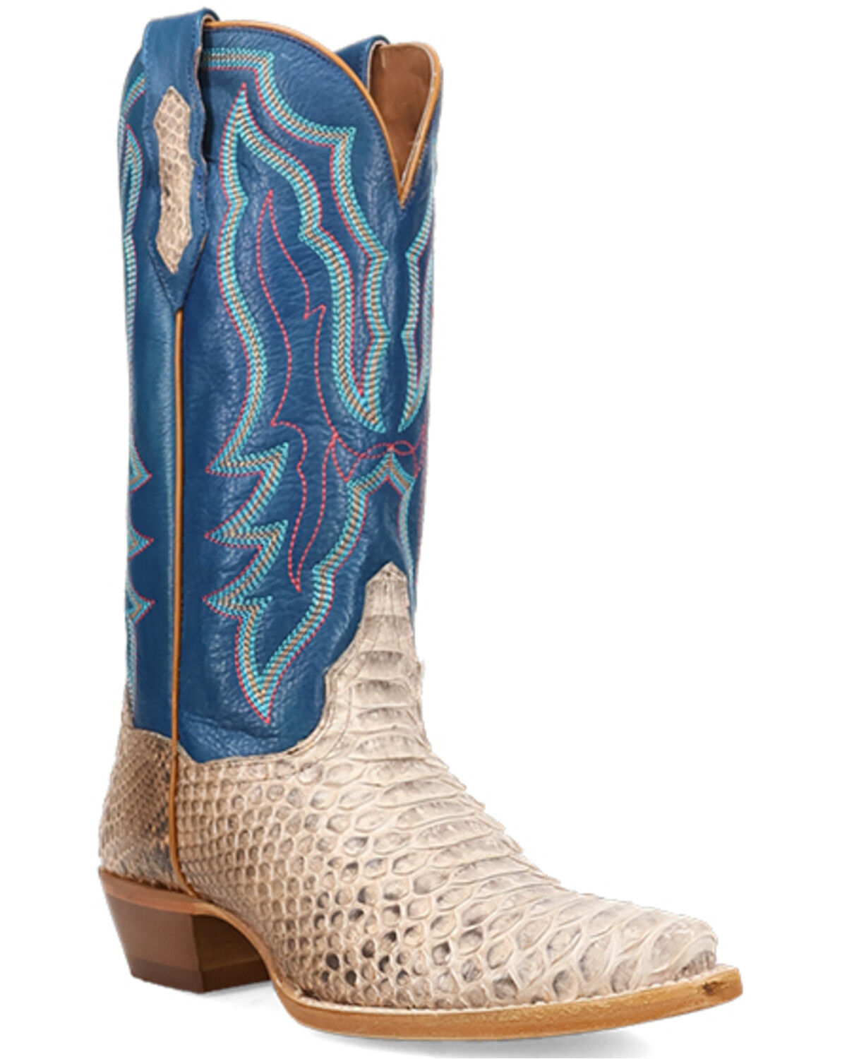 Dan Post Women's Petunia Dream Exotic Python Western Boots - Round Toe, Cream, hi-res