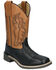 Image #1 - Smoky Mountain Little Boys' Garrett Western Boots - Broad Square Toe, Black/tan, hi-res