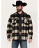 Image #1 - Dakota Grizzly Men's Plaid Print Burke Wool Sherpa Lined Zip Jacket, Black, hi-res