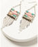 Image #2 - Shyanne Women's Bead Metal Fringe Drop Earrings , Silver, hi-res