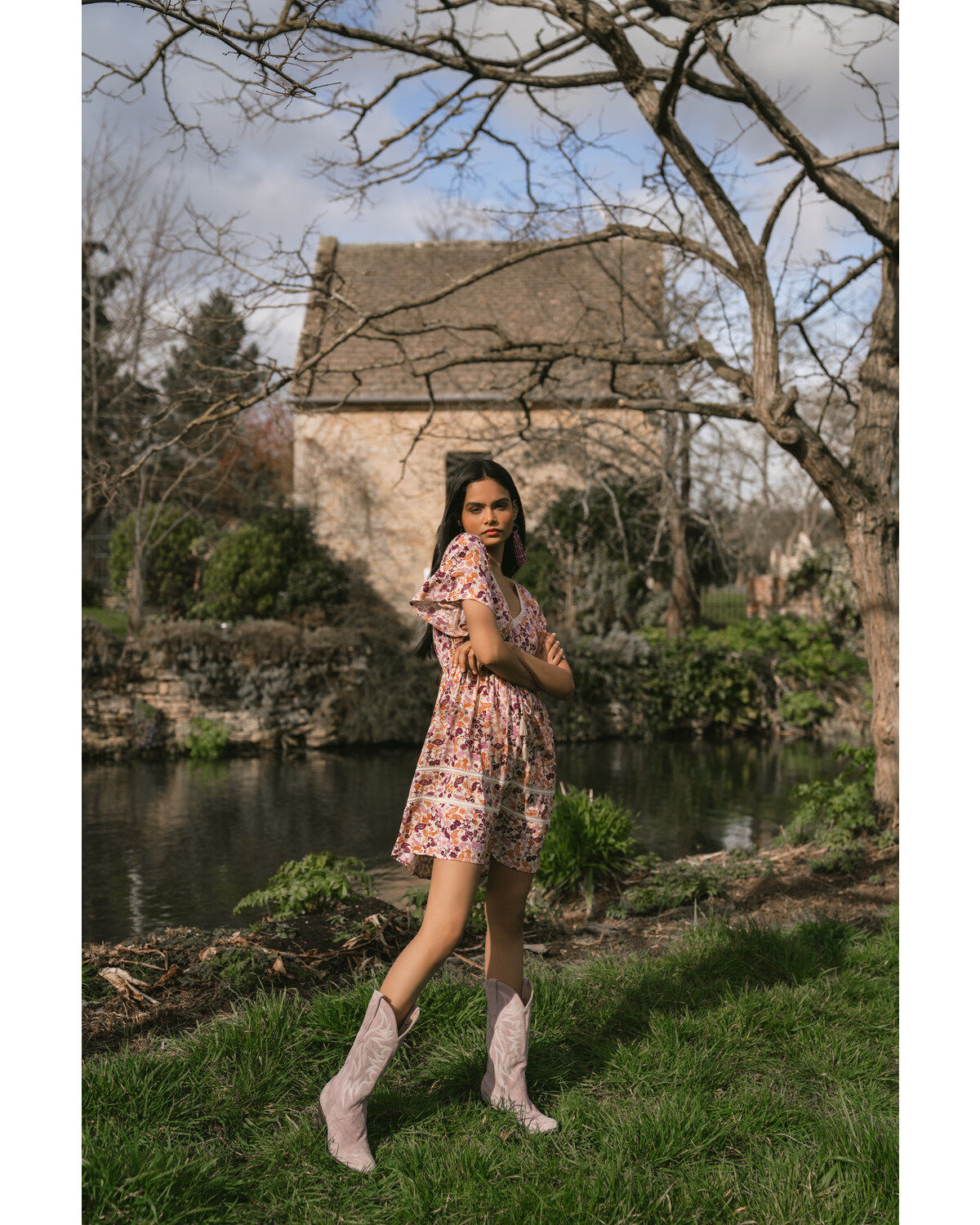 Image #1 - Idyllwind Women's Blossom Court Floral Mini Dress, Lavender, hi-res
