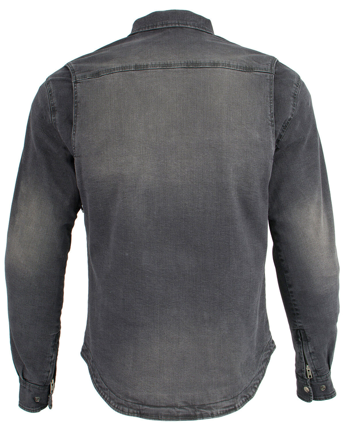 Image #3 - Milwaukee Performance Men's Denim Biker Shirt, Black, hi-res