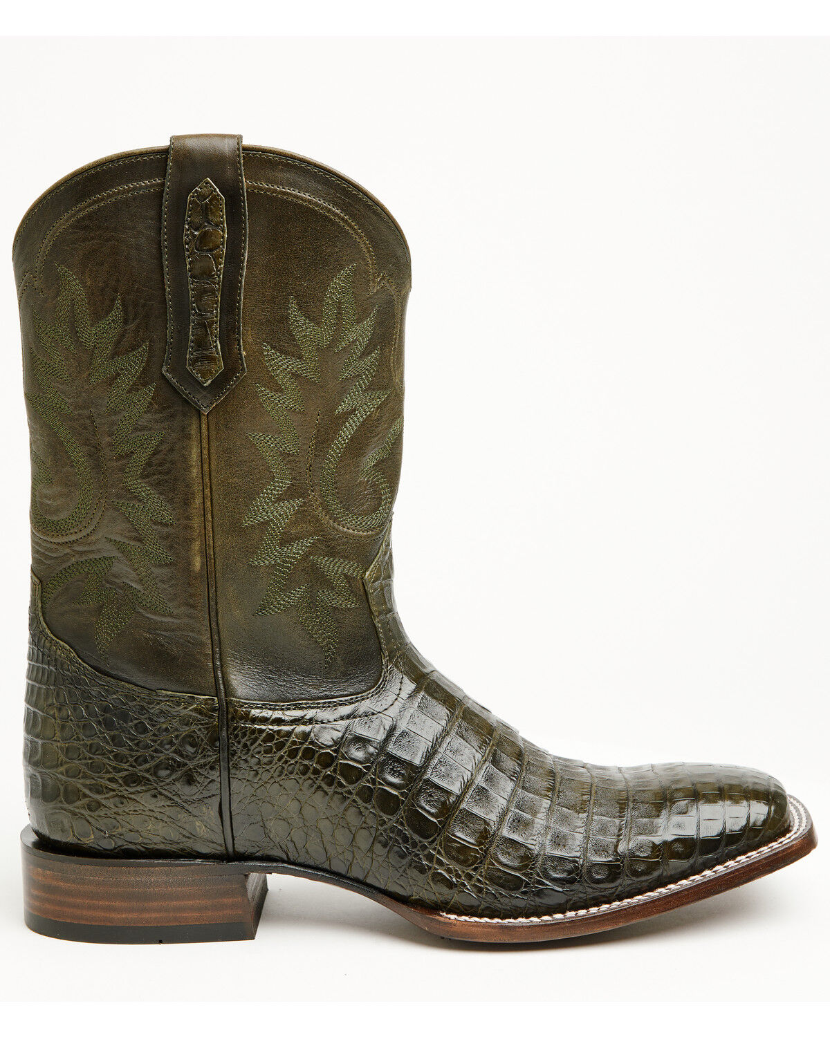 Image #2 - Cody James Black 1978&reg; Men's The Hayward Exotic Caiman Belly Western Boots - Broad Square Toe, Green, hi-res