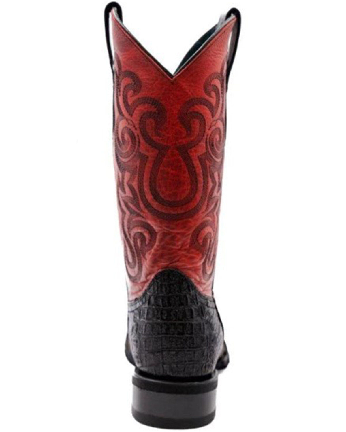 Image #5 - Ferrini Men's Crocodile Print Western Boots - Broad Square Toe, Black, hi-res