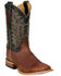 Image #1 - Tony Lama Men's Alfredo Exotic Bison Western Boots - Broad Square Toe, Brown, hi-res