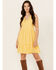 Image #1 - Shyanne Women's Embroidered Sleeveless Dress, Yellow, hi-res