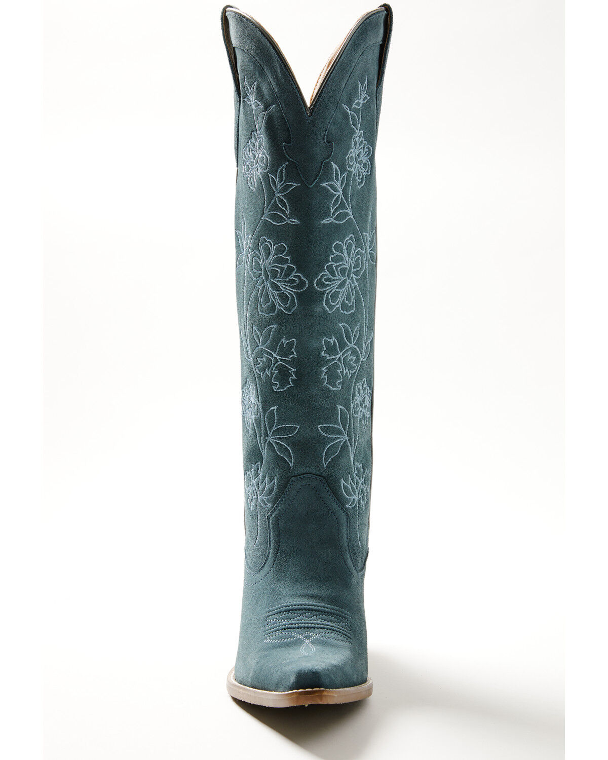 Image #4 - Shyanne Women's Flora Suede Tall Western Boots - Snip Toe, Blue, hi-res