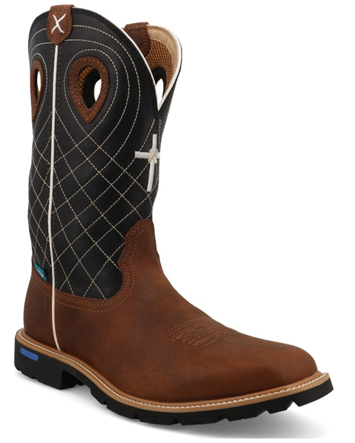 Image #1 - Twisted X Men's Tech X&trade; Performance Western Boots - Square Toe, Black, hi-res