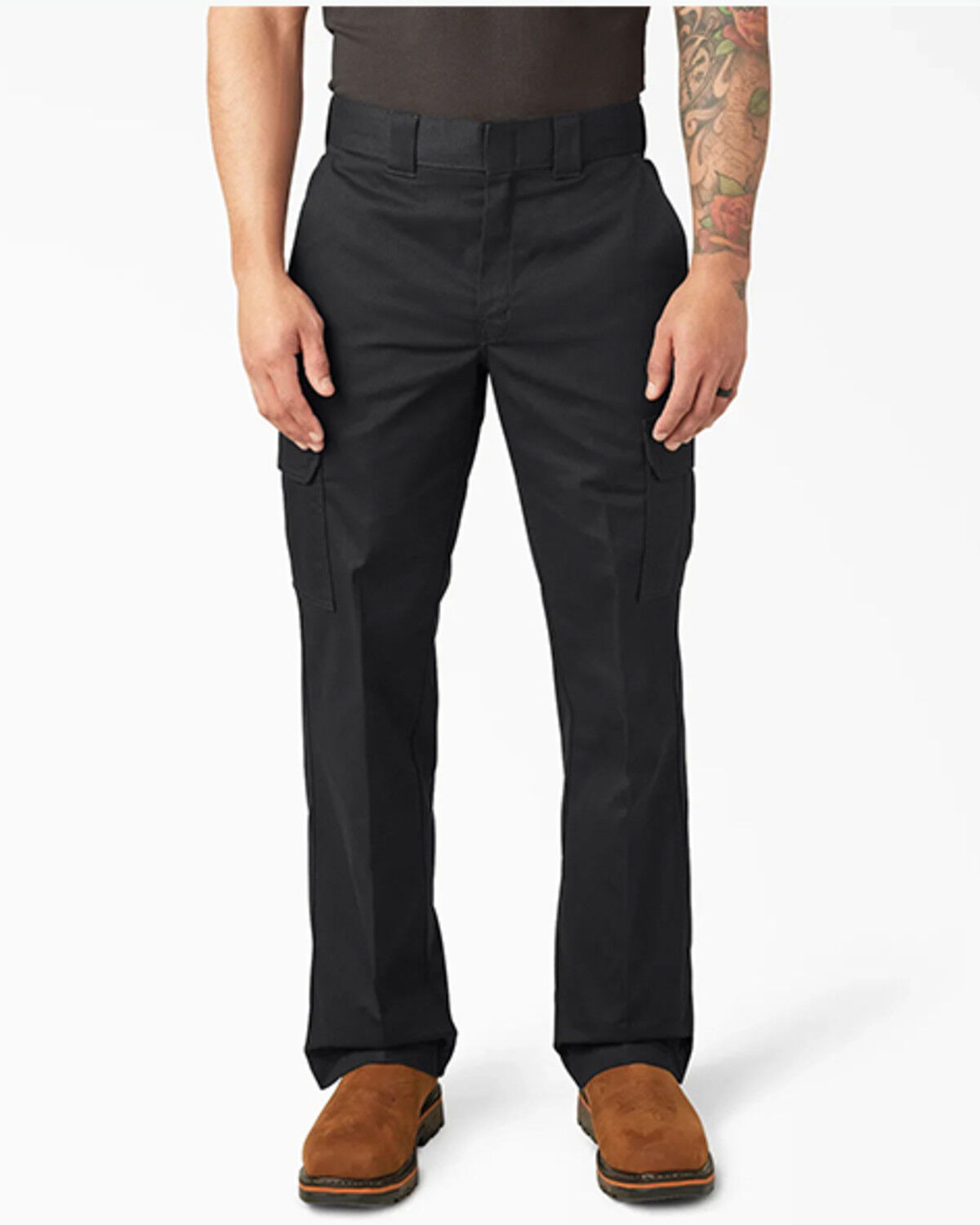 Image #1 - Dickies Men's Relaxed Fit Cargo Work Pants, Black, hi-res