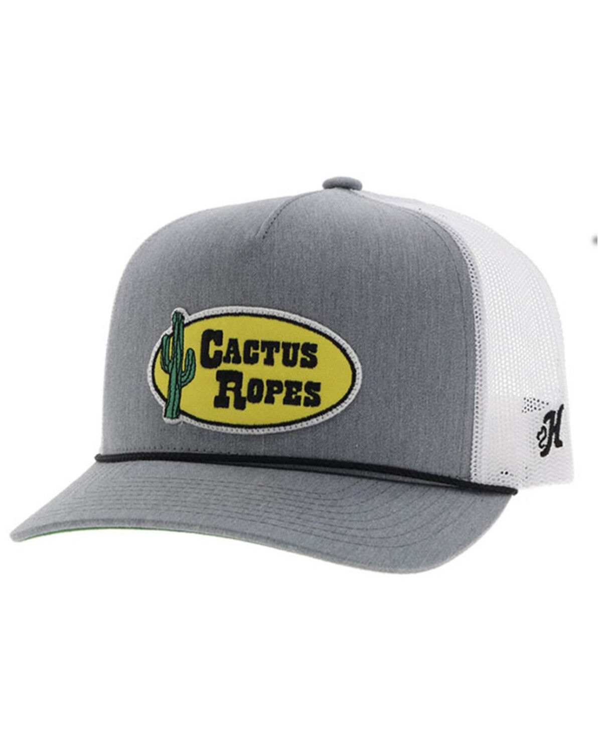 Hooey Men's Cactus Ropes Trucker Cap, Grey, hi-res