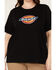 Image #3 - Dickies Women's Logo Short Sleeve Graphic Tee - Plus, Black, hi-res
