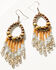 Image #1 - Shyanne Women's Champagne Chateau Jasper Fringe Earrings , Silver, hi-res