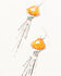 Image #2 - Paige Wallace Women's Spiny Oyster Wave Dangle Earrings, Orange, hi-res