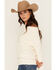 Image #2 - Shyanne Women's Off The Shoulder Cable Knit Sweater, Off White, hi-res