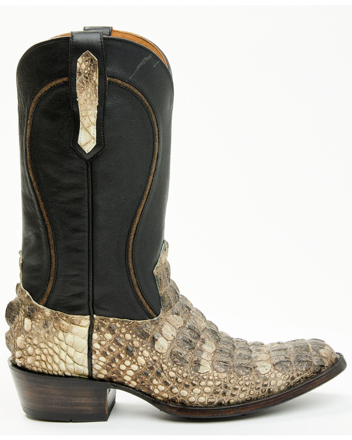Image #2 - Cody James Black 1978&reg; Men's Tillman Exotic Hornback Alligator Western Boots - Round Toe, Black, hi-res
