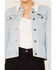 Image #3 - Wrangler Retro Women's Sherpa Lined Light Wash Denim Jacket, Indigo, hi-res